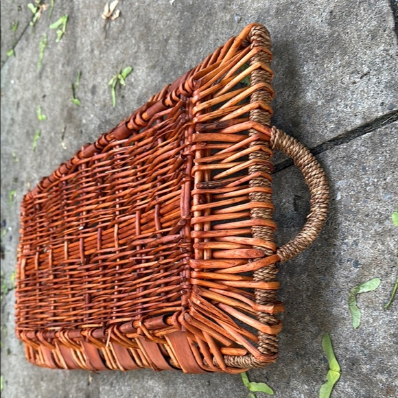 Woven Brown Rectangular Tray - Picture 3 of 4